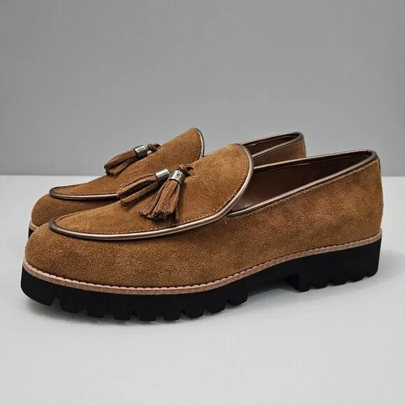Donald Pliner slip on Tan Suede Loafers size 10 NWOT no box Amazon.com | Donald Pliner Men main image 4